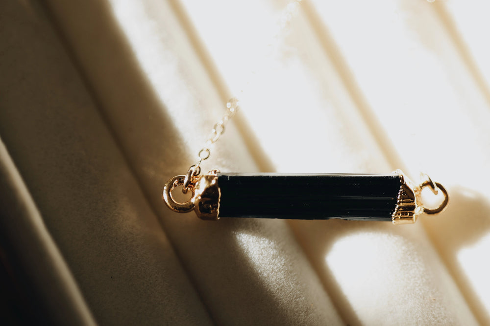 Ebony · Black Tourmaline Bar Necklace · Necklaces ·  Little Sycamore