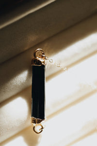 Ebony · Black Tourmaline Bar Necklace · Necklaces ·  Little Sycamore
