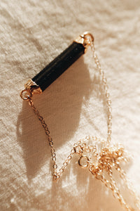 Ebony · Black Tourmaline Bar Necklace · Necklaces ·  Little Sycamore