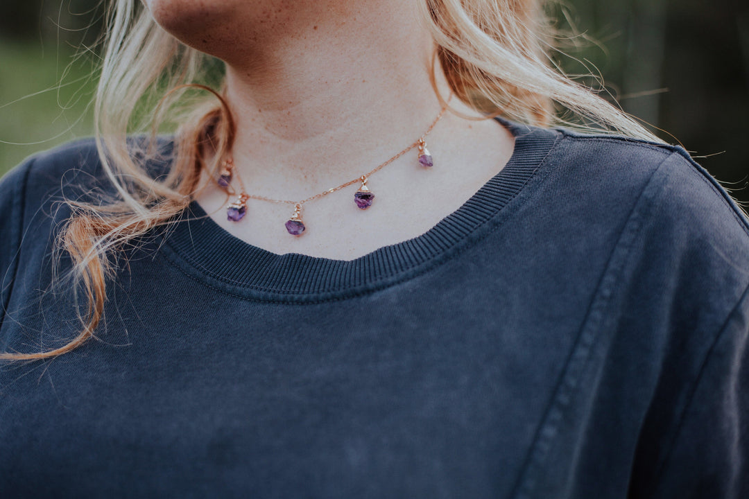 February Raindrops Necklace · Amethyst · Necklaces ·  Little Sycamore