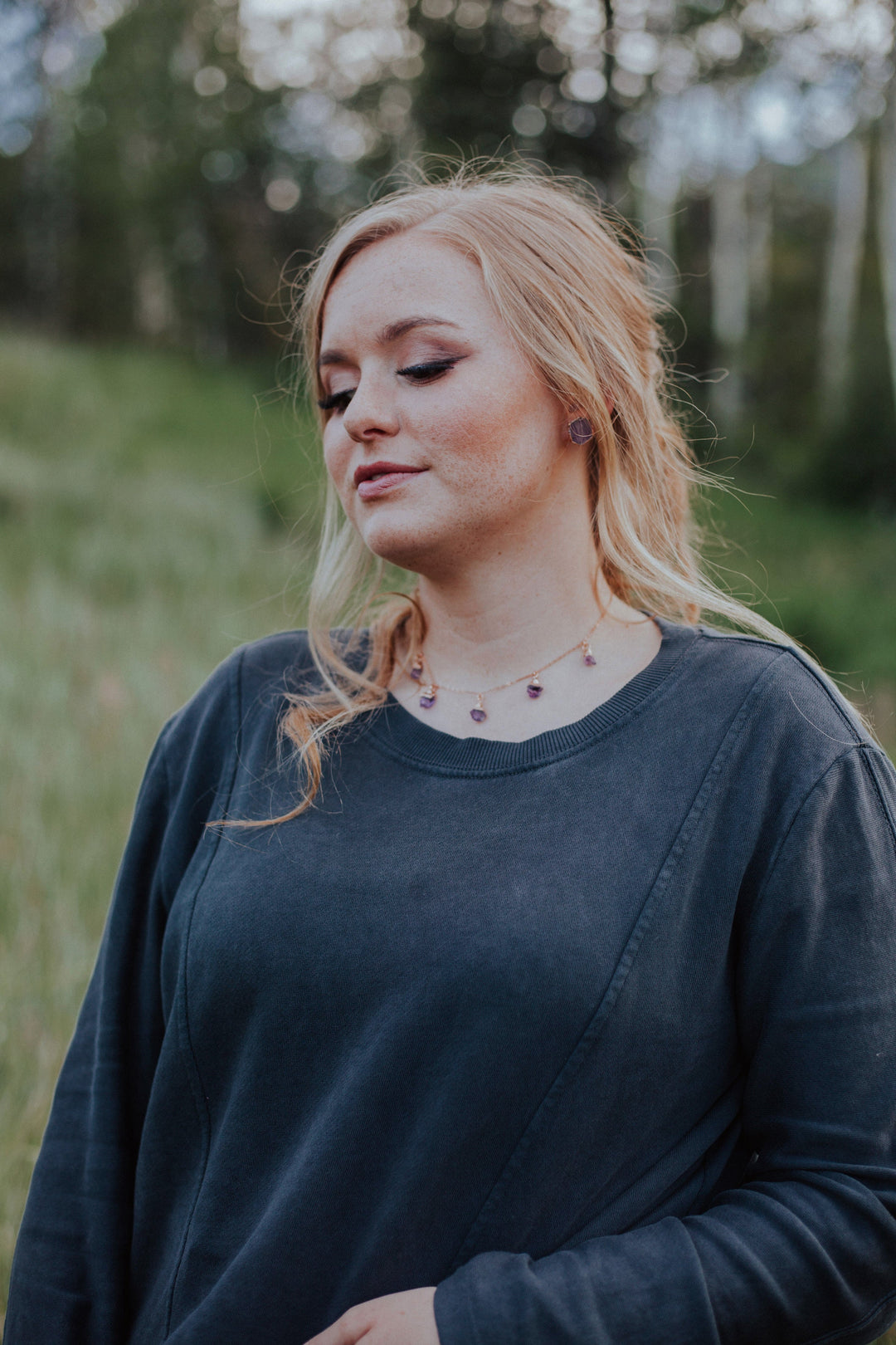 February Raindrops Necklace · Amethyst · Necklaces ·  Little Sycamore