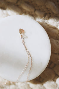 Little Heart Droplet Necklace · Customizable - Little Sycamore