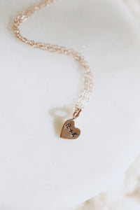 Little Heart Droplet Necklace · Customizable - Little Sycamore