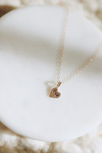 Little Heart Droplet Necklace · Customizable - Little Sycamore
