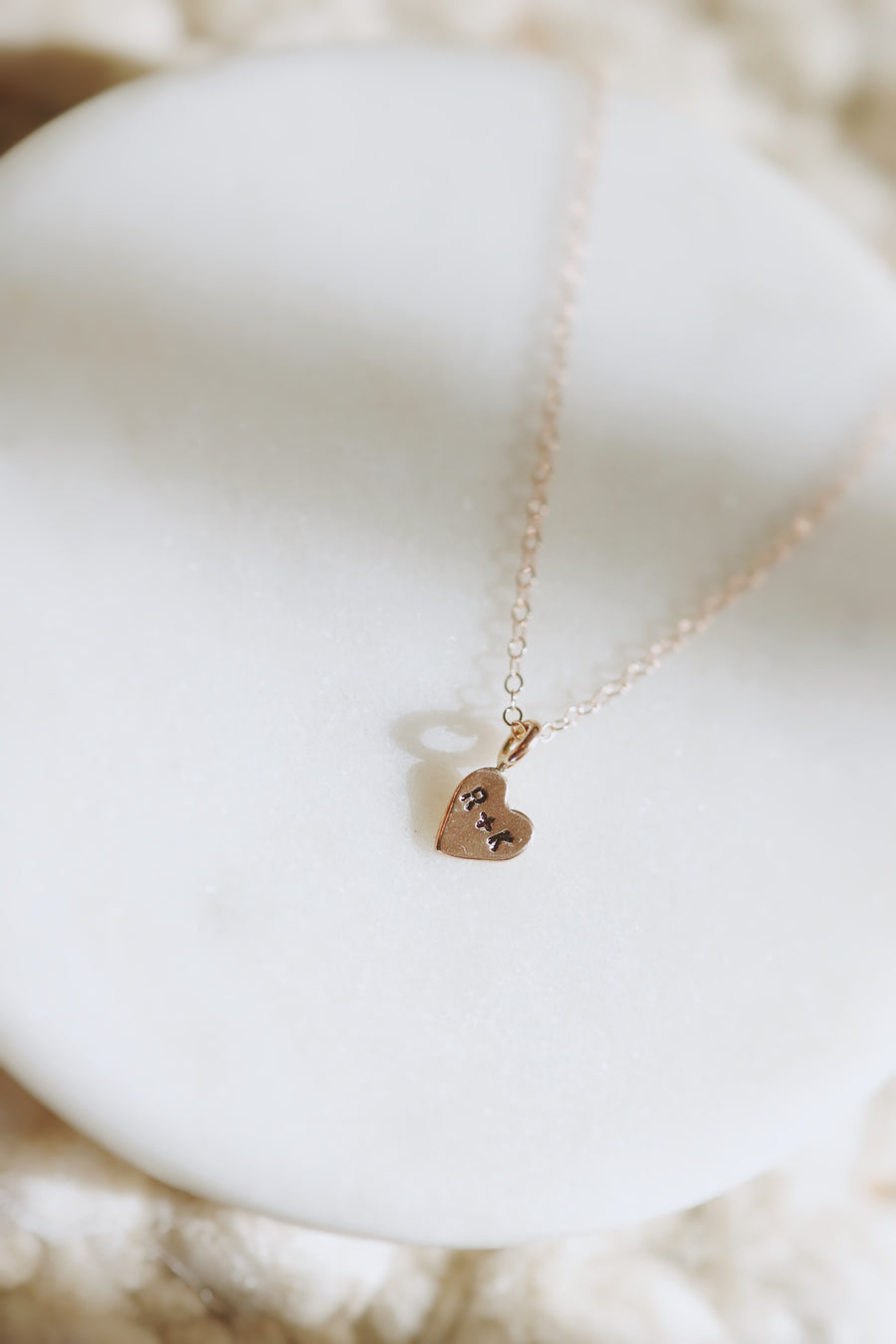 Little Heart Droplet Necklace · Customizable - Little Sycamore