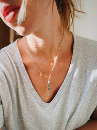 Cascade Necklace · Sapphire, Quartz, and Daisy (Limited Edition) - Little Sycamore