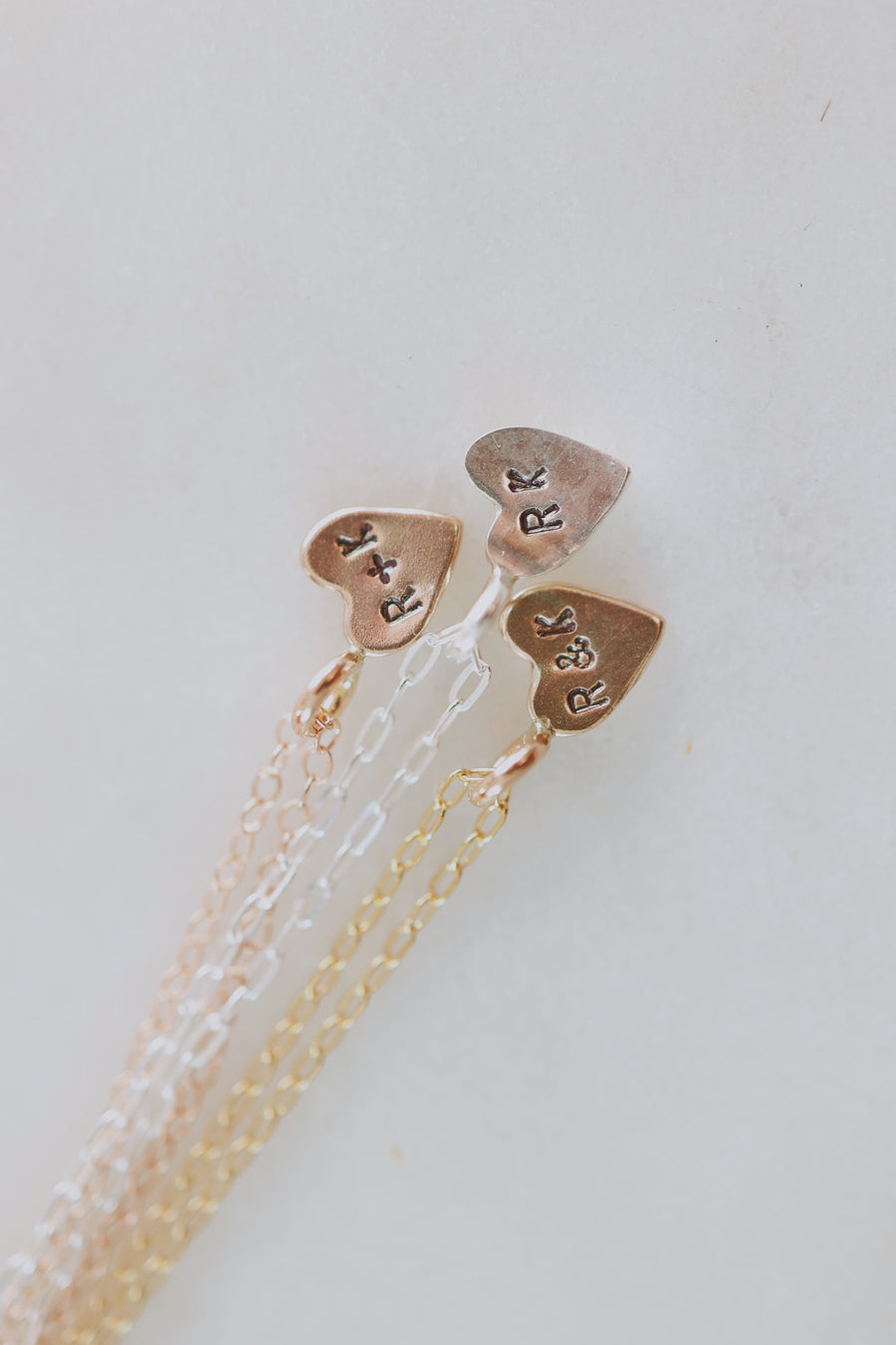 Little Heart Droplet Necklace · Customizable - Little Sycamore