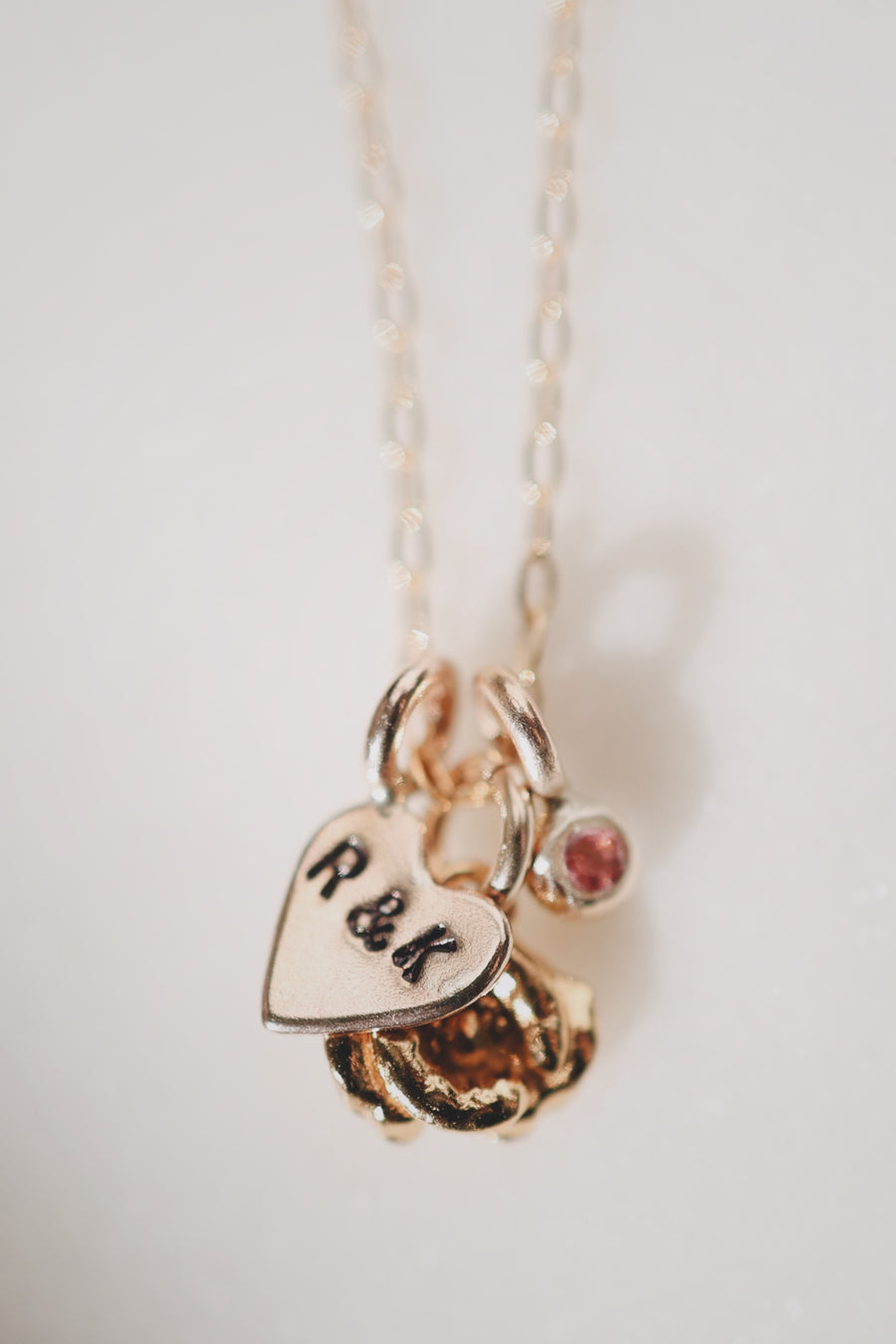 Little Heart Droplet Necklace · Customizable - Little Sycamore