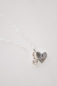 Little Heart Droplet Necklace · Customizable - Little Sycamore
