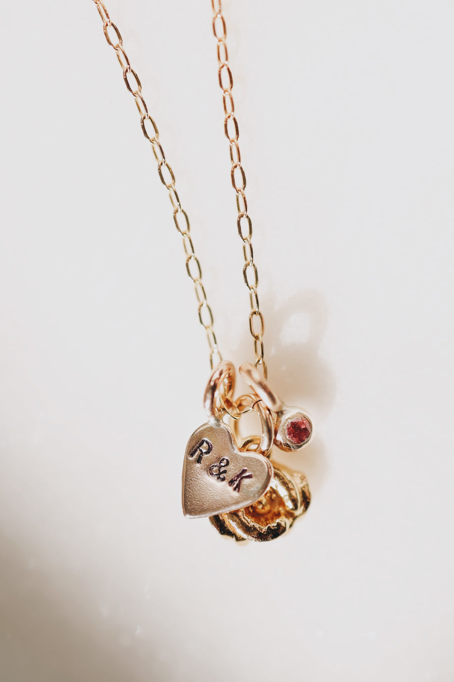 Little Heart Droplet Necklace · Customizable - Little Sycamore