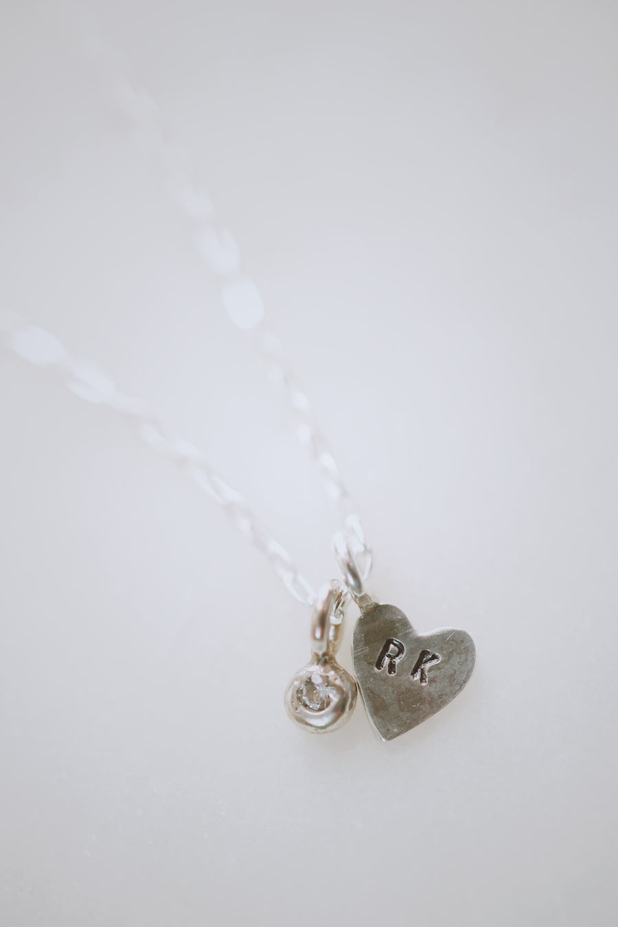 Little Heart Droplet Necklace · Customizable - Little Sycamore