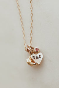 Little Heart Droplet Necklace · Customizable - Little Sycamore
