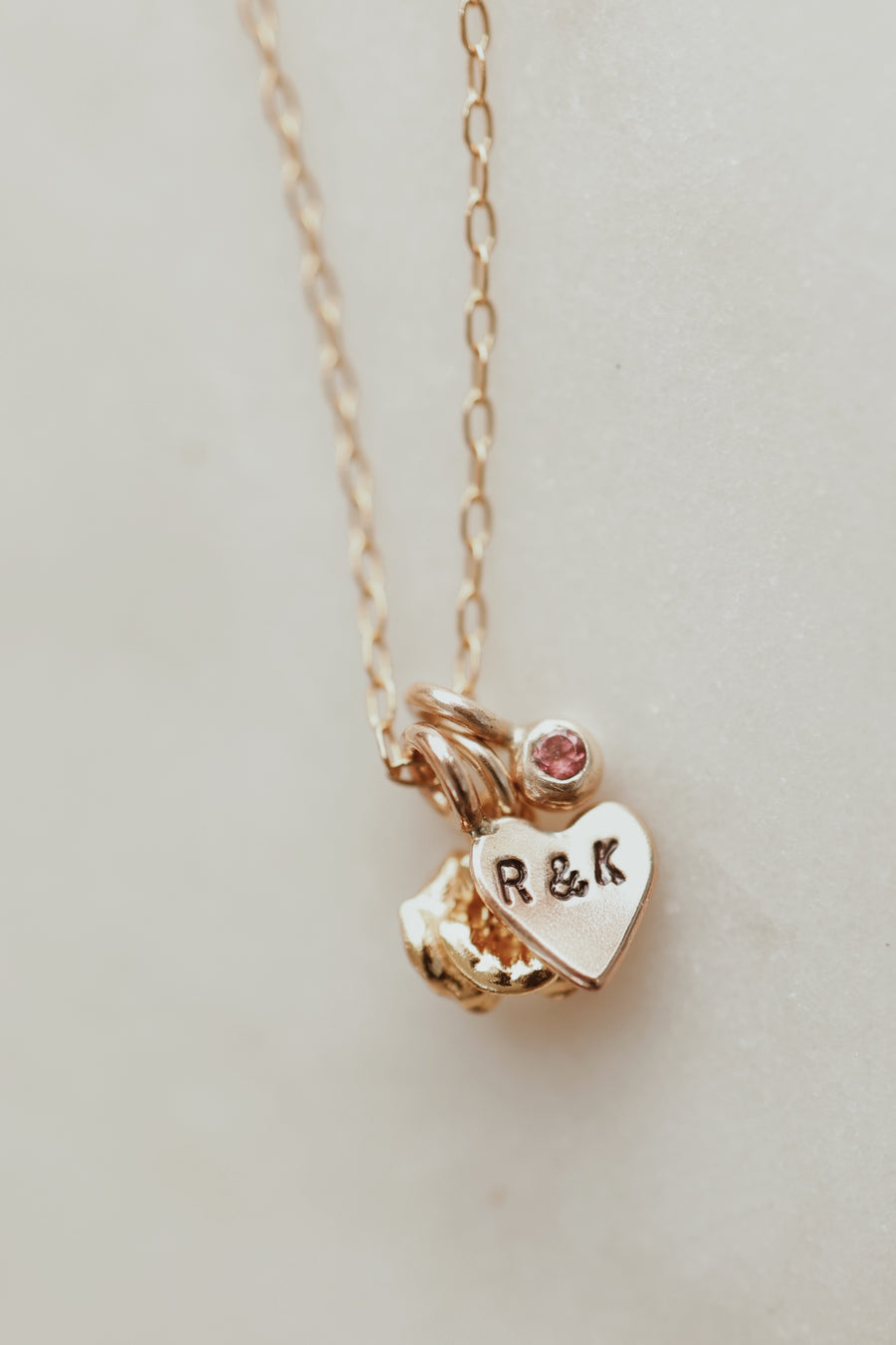 Little Heart Droplet Necklace · Customizable - Little Sycamore
