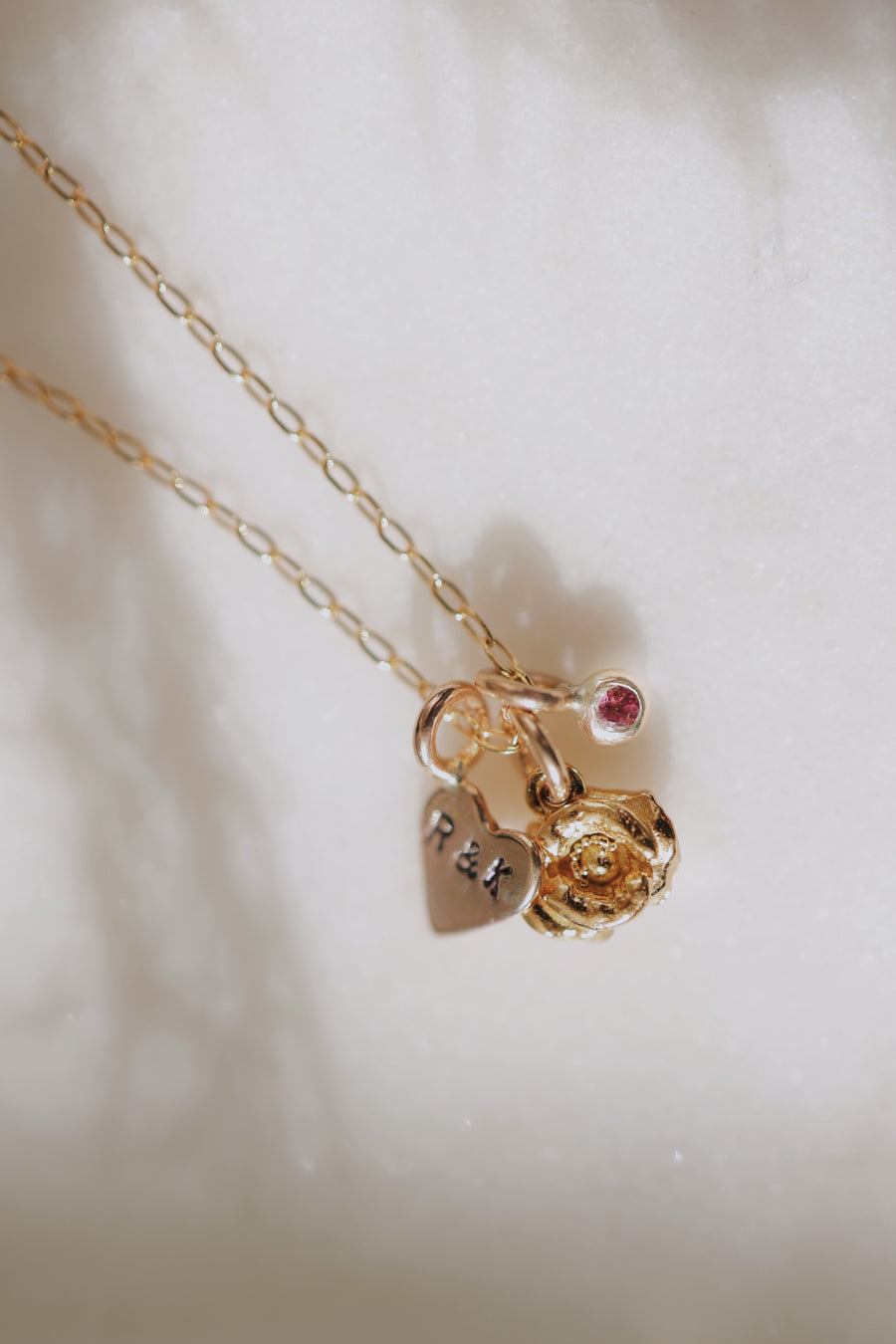 Little Heart Droplet Necklace · Customizable - Little Sycamore