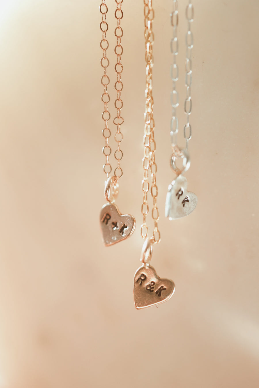 Little Heart Droplet Necklace · Customizable - Little Sycamore