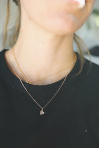 Little Heart Droplet Necklace · Customizable - Little Sycamore