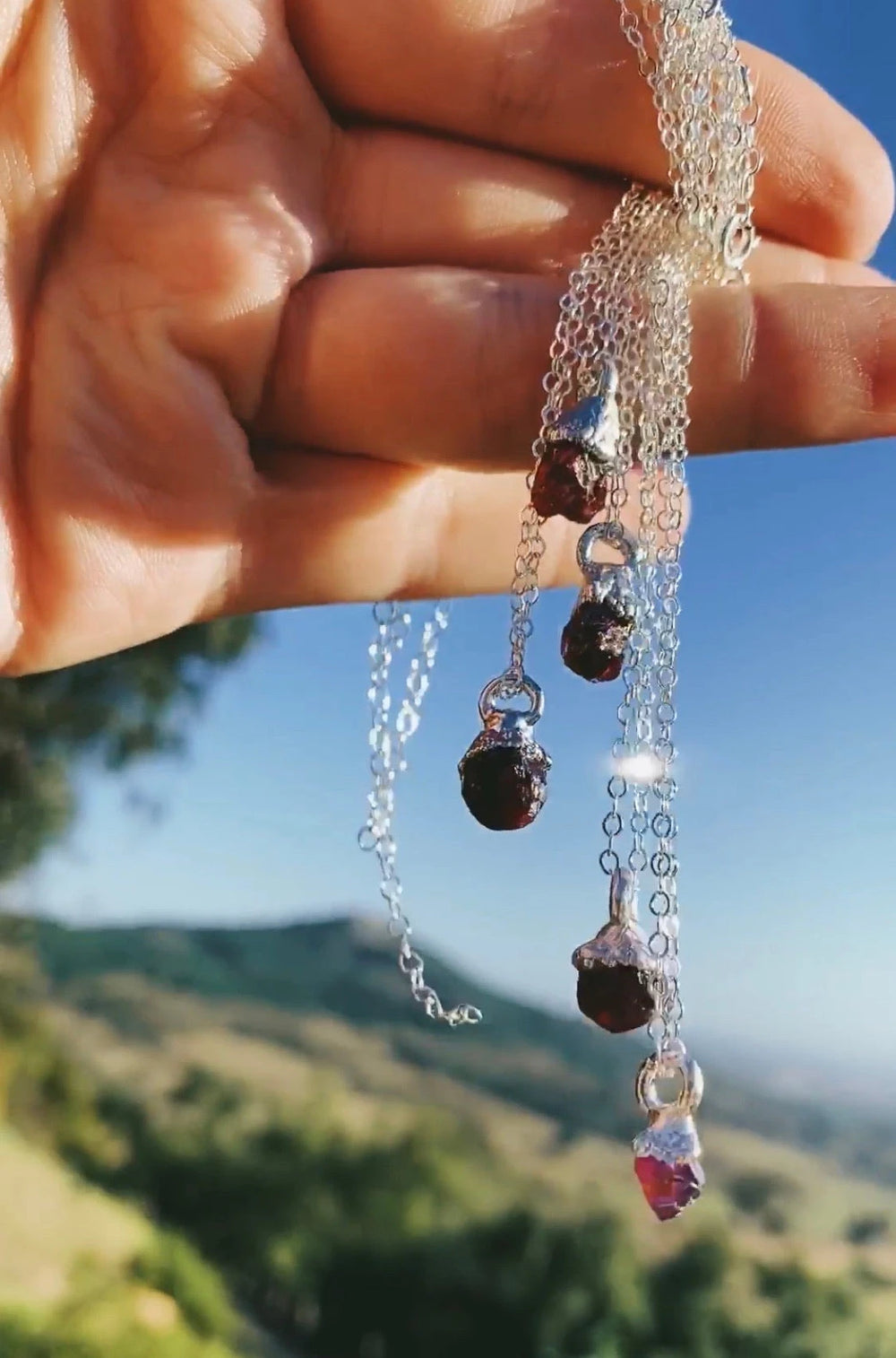 Garnet Little Rock Necklace · January · Necklaces ·  Little Sycamore