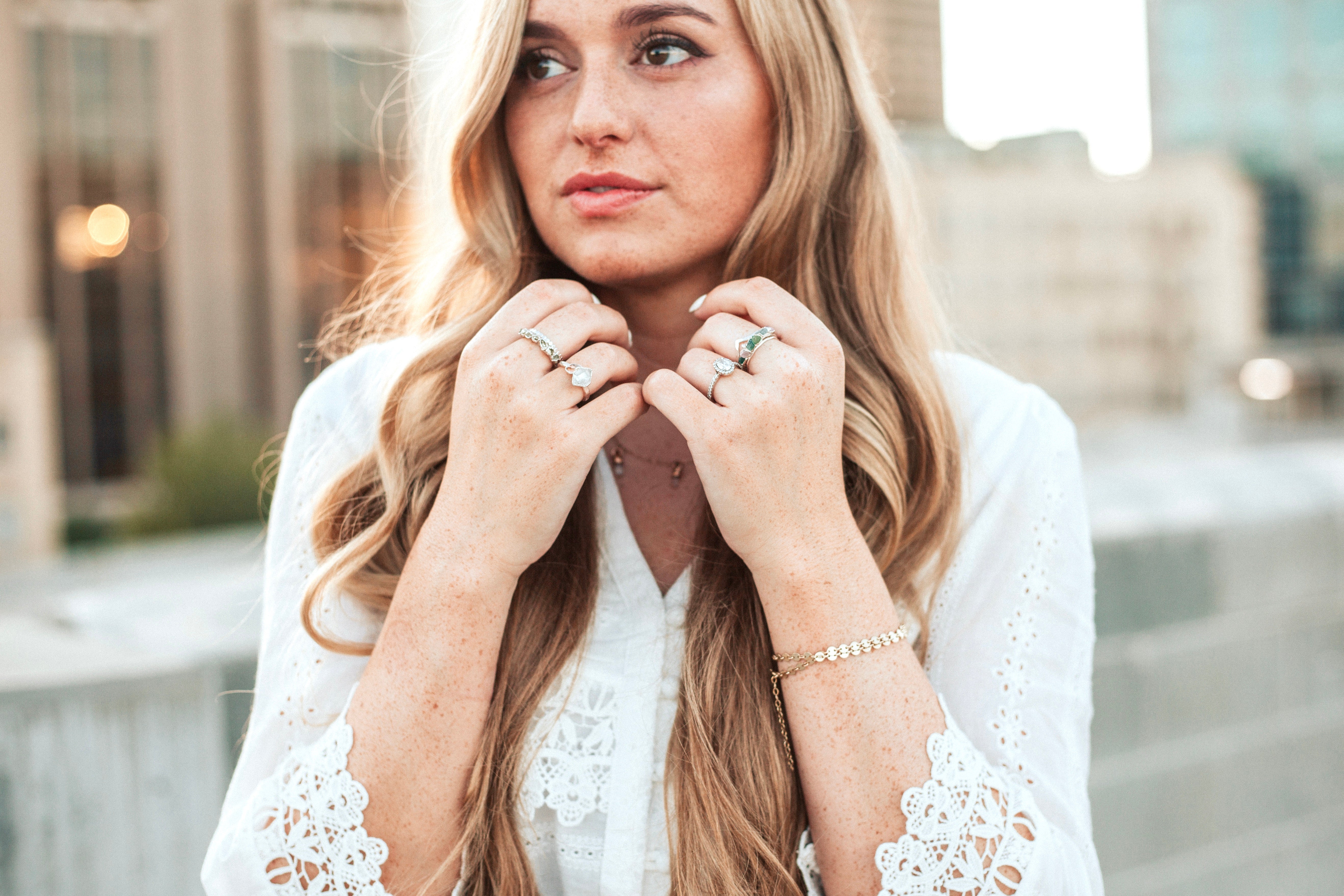 Raw Diamond Quartz Jewelry · April and Angels Stackable Ring