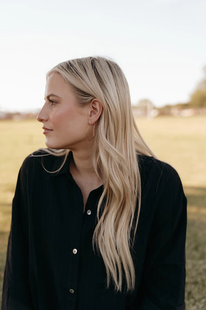 Hexagon Hoop Earrings · Earrings ·  Little Sycamore