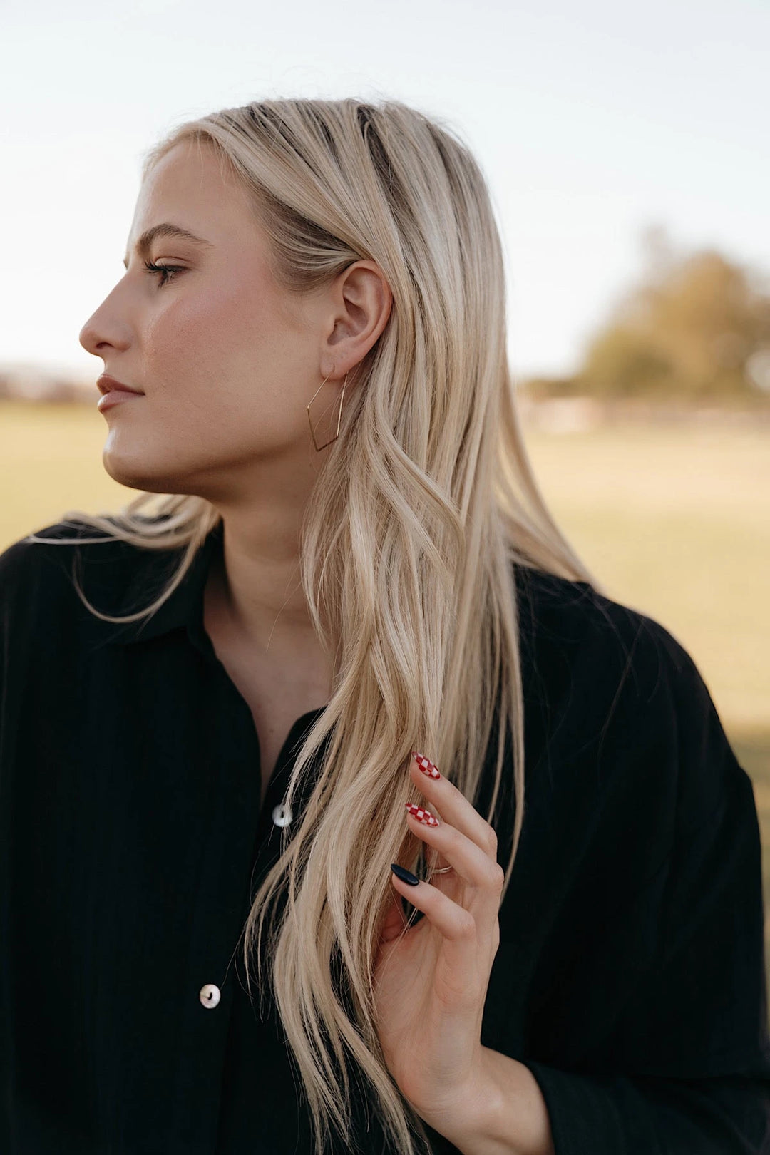 Hexagon Hoop Earrings · Earrings ·  Little Sycamore