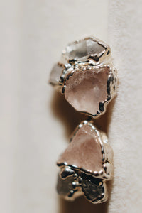 I Am Loved Earrings · Rose Quartz, Moonstone, Diamond Quartz · Earrings ·  Little Sycamore