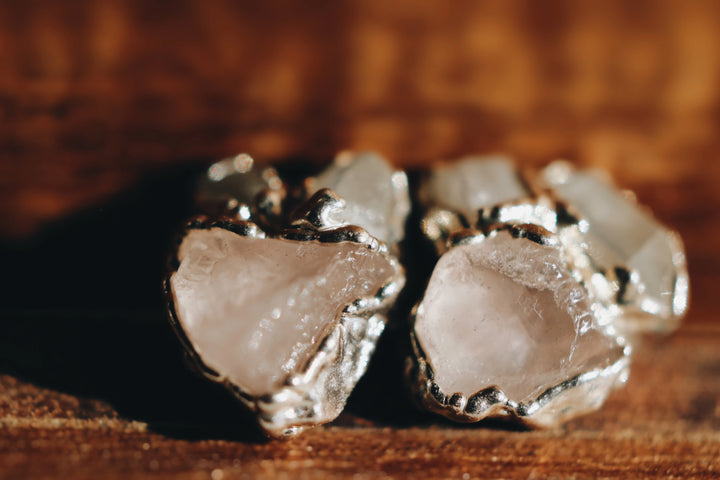 I Am Loved Earrings · Rose Quartz, Moonstone, Diamond Quartz · Earrings ·  Little Sycamore