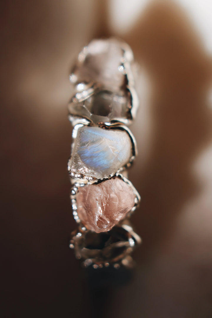 I Am Loved Ring · Rose Quartz, Moonstone, Diamond Quartz · Rings ·  Little Sycamore