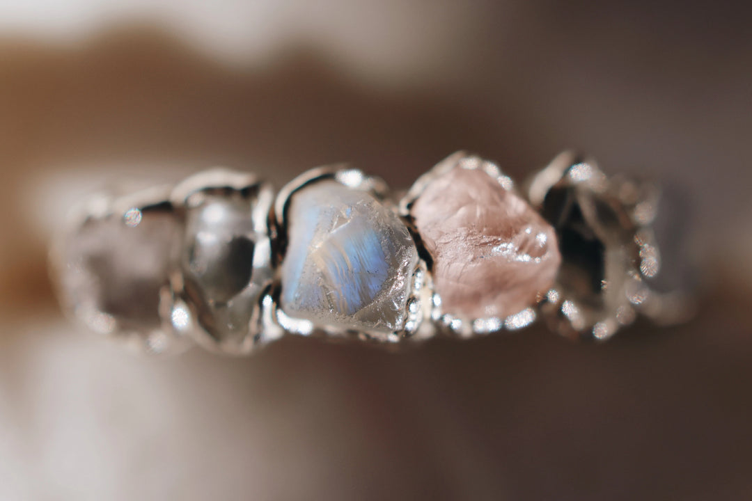 I Am Loved Ring · Rose Quartz, Moonstone, Diamond Quartz · Rings ·  Little Sycamore