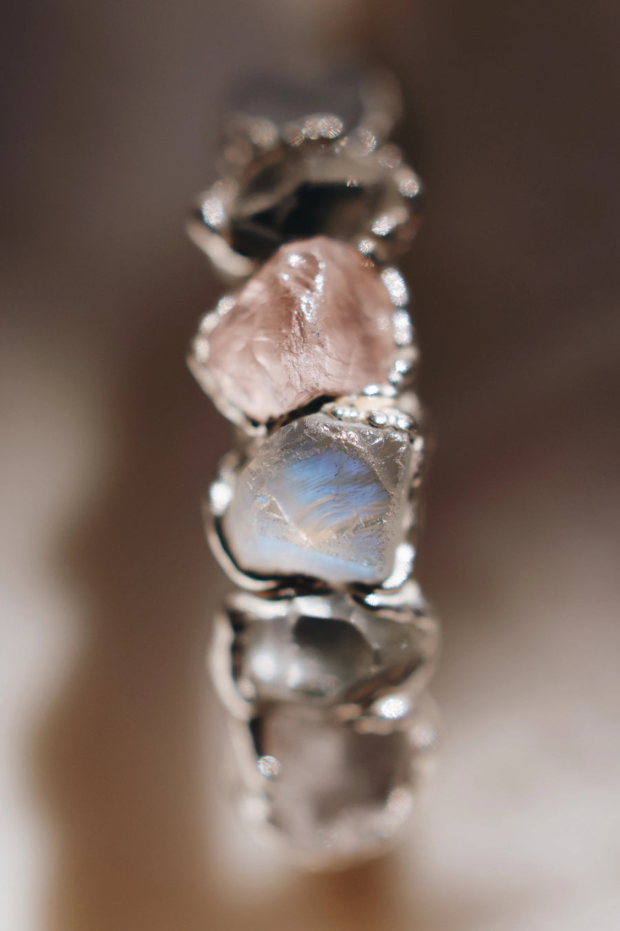 I Am Loved Ring · Rose Quartz, Moonstone, Diamond Quartz · Rings ·  Little Sycamore