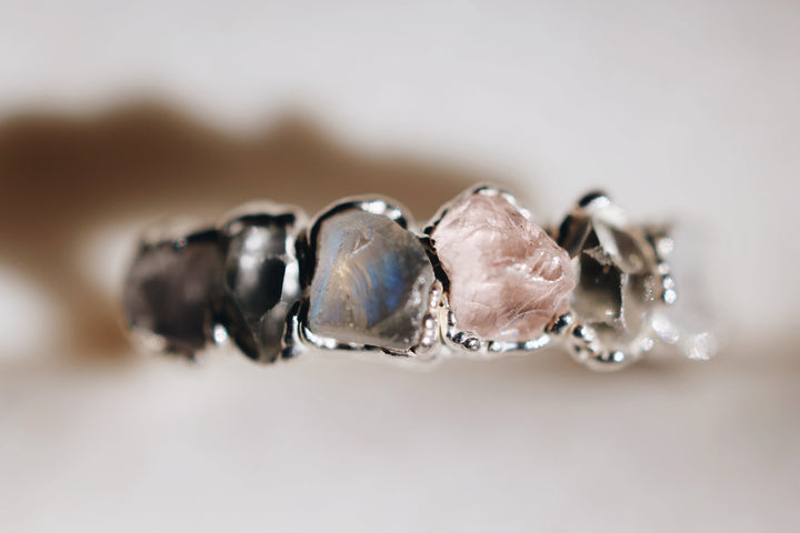 I Am Loved Ring · Rose Quartz, Moonstone, Diamond Quartz · Rings ·  Little Sycamore