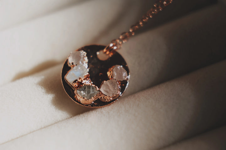 I am Loved Necklace · Rose Quartz, Moonstone, Diamond Quartz · Necklaces ·  Little Sycamore