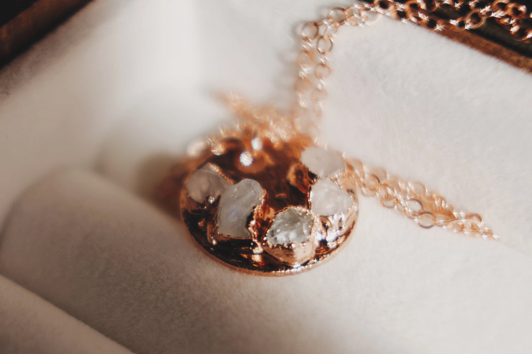 I am Loved Necklace · Rose Quartz, Moonstone, Diamond Quartz · Necklaces ·  Little Sycamore