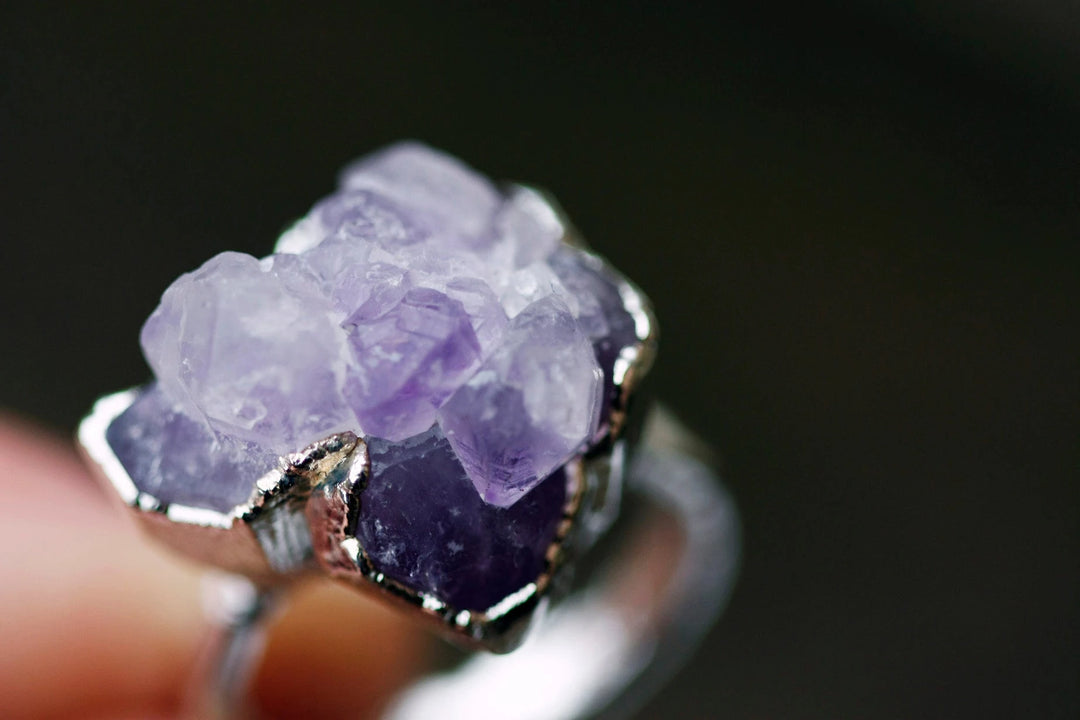 INSTA SALE DISCONTINUED Amethyst Cluster Ring · Silver Only · Rings ·  Little Sycamore