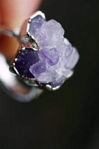 INSTA SALE DISCONTINUED Amethyst Cluster Ring · Silver Only · Rings ·  Little Sycamore