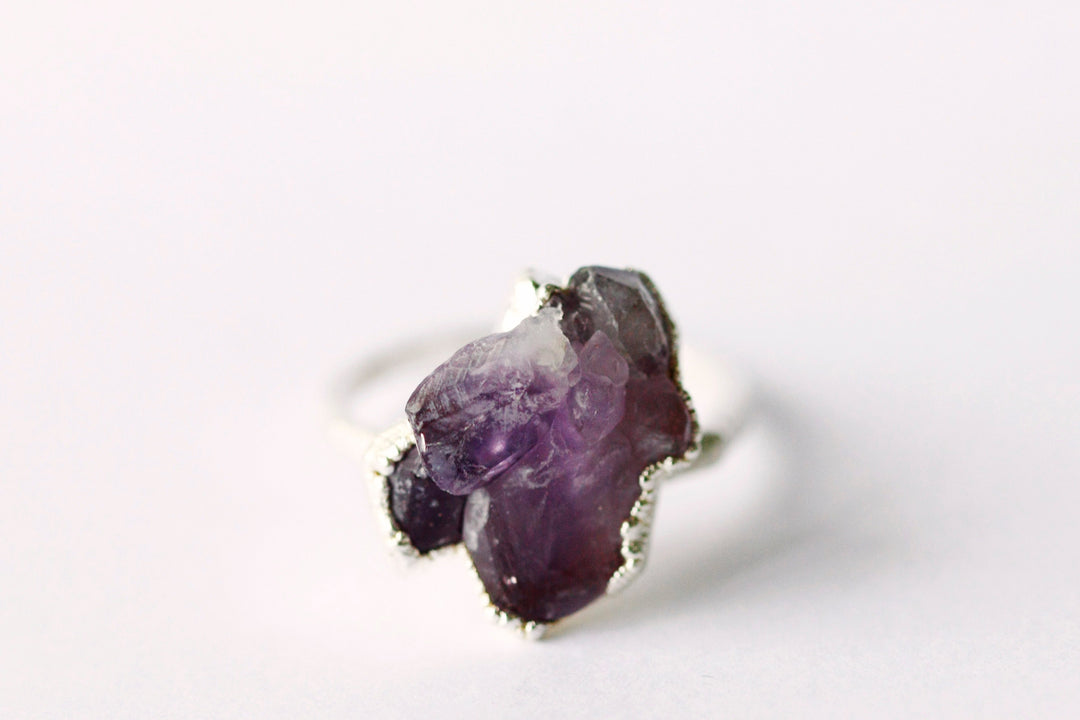 INSTA SALE DISCONTINUED Amethyst Cluster Ring · Silver Only · Rings ·  Little Sycamore