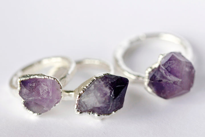 INSTA SALE DISCONTINUED Amethyst Cluster Ring · Silver Only · Rings ·  Little Sycamore