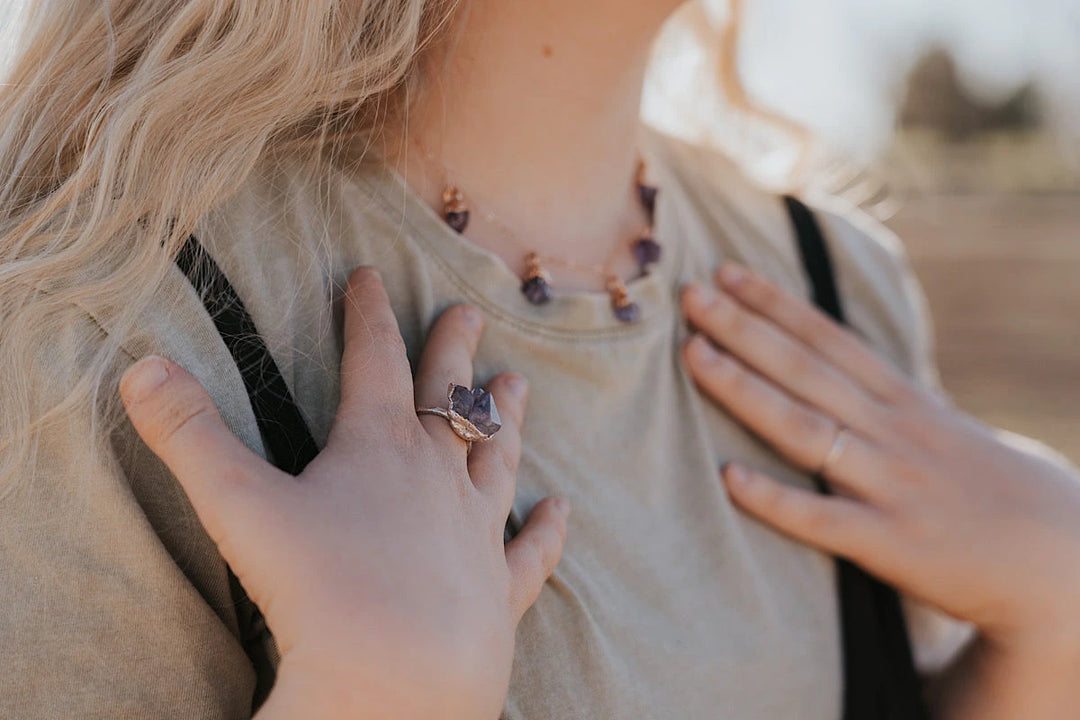 INSTA SALE DISCONTINUED Amethyst Cluster Ring · Silver Only · Rings ·  Little Sycamore