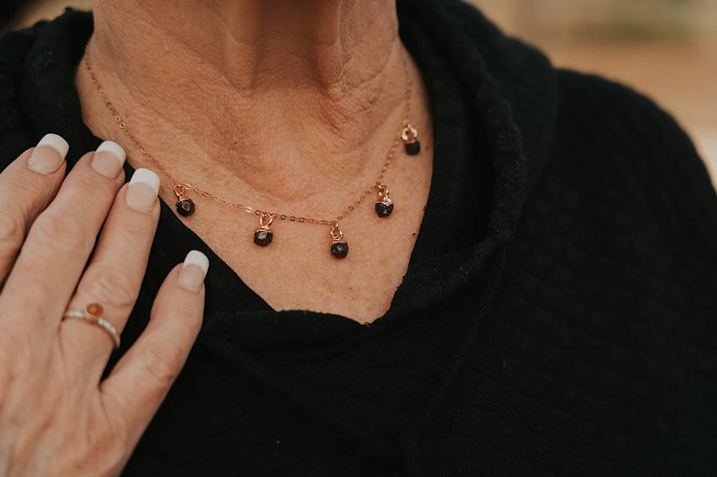January Raindrops Necklace · Dark Garnet · Necklaces ·  Little Sycamore