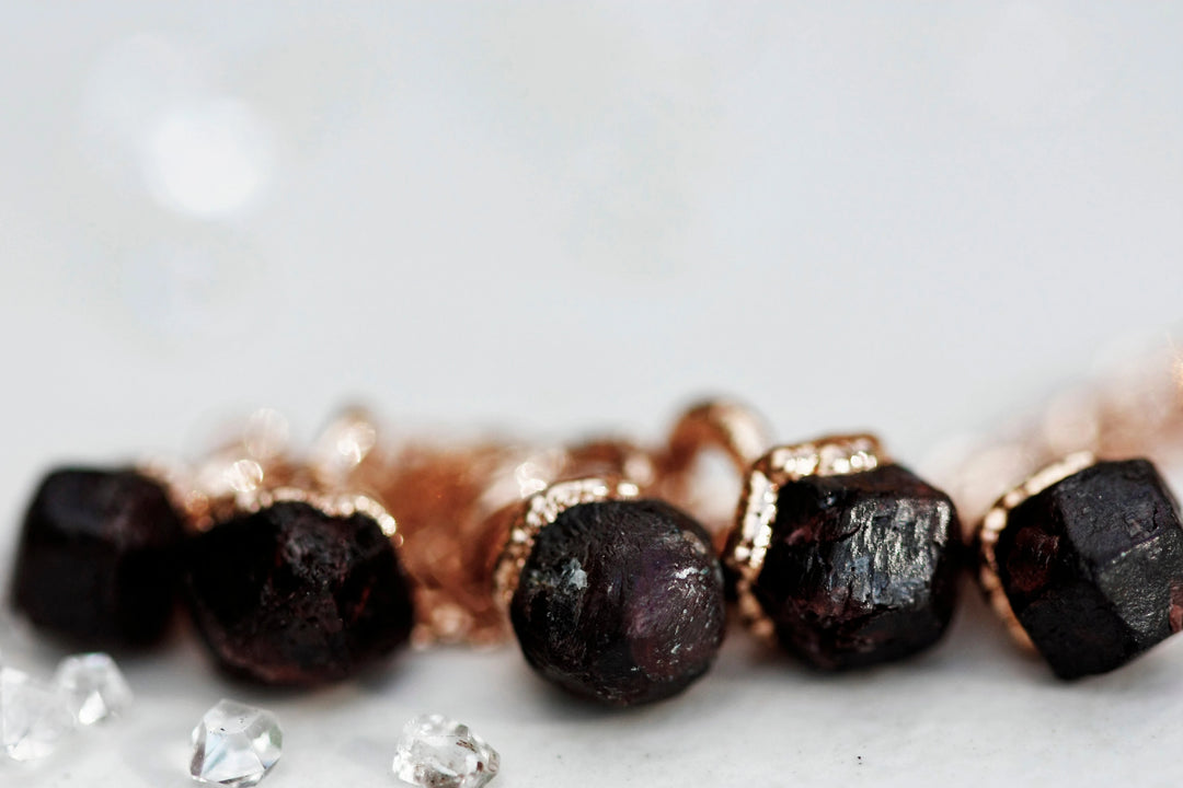 January Raindrops Necklace · Dark Garnet · Necklaces ·  Little Sycamore