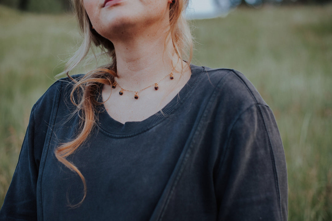 January Raindrops Necklace · Dark Garnet · Necklaces ·  Little Sycamore