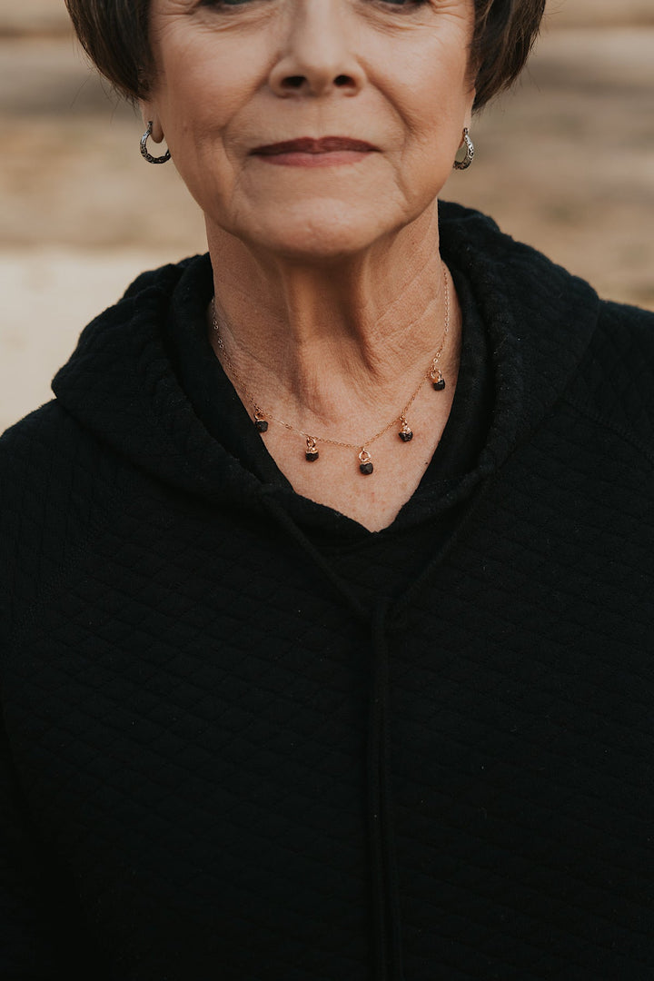 January Raindrops Necklace · Dark Garnet · Necklaces ·  Little Sycamore