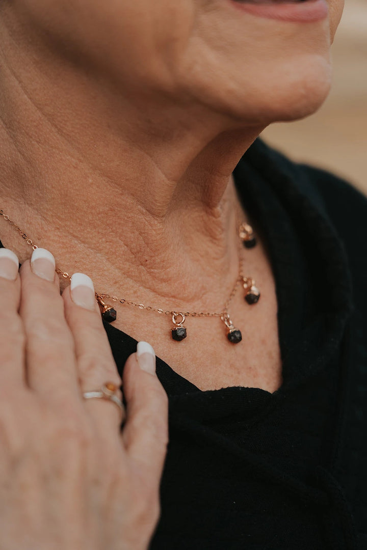 January Raindrops Necklace · Dark Garnet · Necklaces ·  Little Sycamore