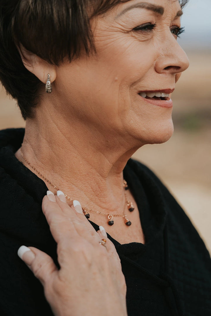 January Raindrops Necklace · Dark Garnet · Necklaces ·  Little Sycamore