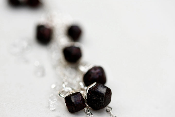 January Raindrops Necklace · Dark Garnet · Necklaces ·  Little Sycamore