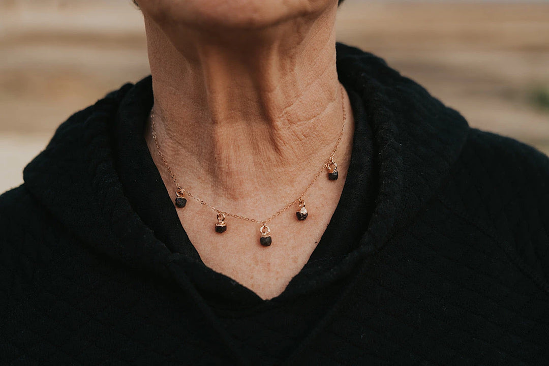 January Raindrops Necklace · Dark Garnet · Necklaces ·  Little Sycamore