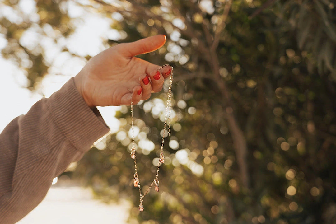 January Raindrops Necklace · Maroon Garnet · Necklaces ·  Little Sycamore