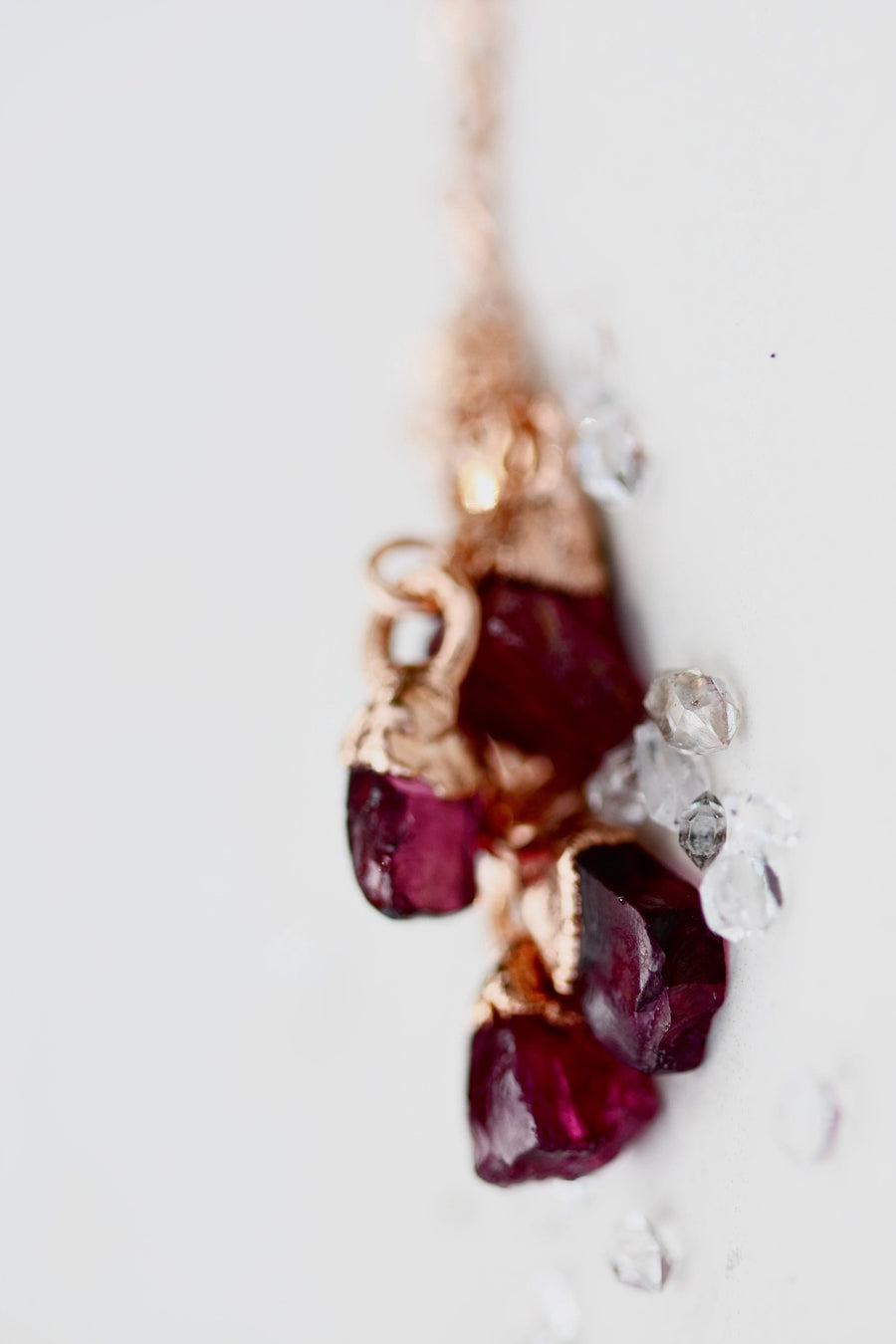 January Raindrops Necklace · Maroon Garnet · Necklaces ·  Little Sycamore