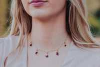 January Raindrops Necklace · Maroon Garnet · Necklaces ·  Little Sycamore