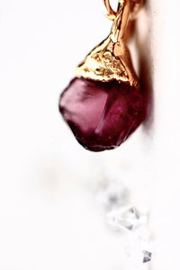 January Raindrops Necklace · Maroon Garnet · Necklaces ·  Little Sycamore