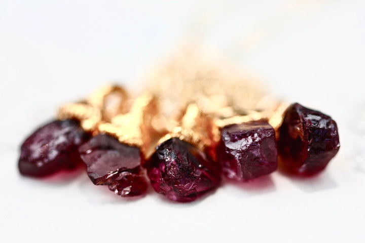 January Raindrops Necklace · Maroon Garnet · Necklaces ·  Little Sycamore